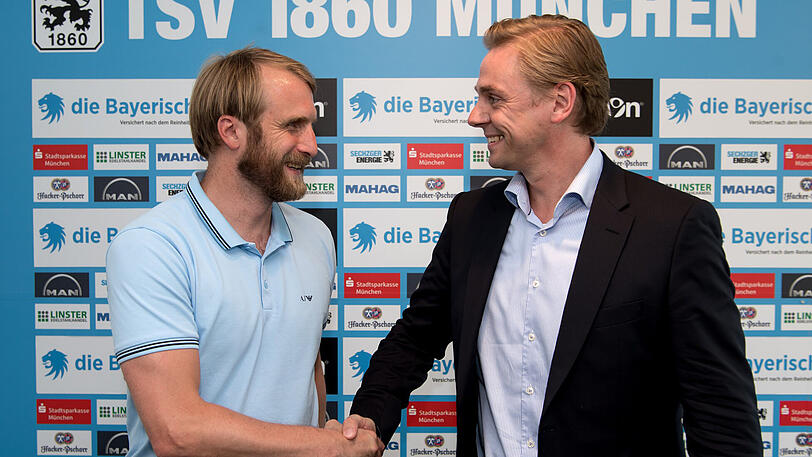 Hoffnungsträger-Duo beim TSV 1860: Cheftrainer Daniel Bierofka (l.) und Geschäftsführer Markus Fauser.