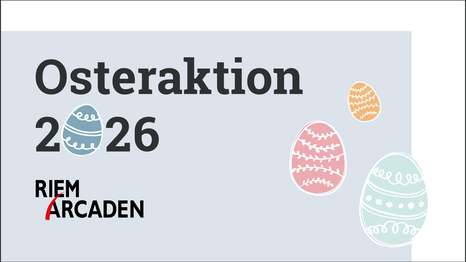 Hinter jedem Osterei versteckt sich ein gro&szlig;artiger Gewinn der Riem Arcaden im Wert von bis zu 250 Euro. Jetzt kostenlos mitmachen!