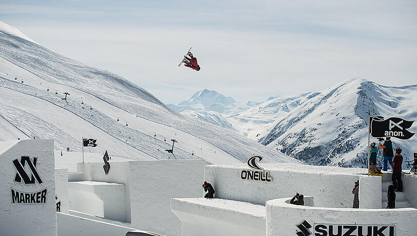 Klaudia Medlova beim Big Air Contest bei den Nine Queens in  Serfaus-Fis-Ladis.
