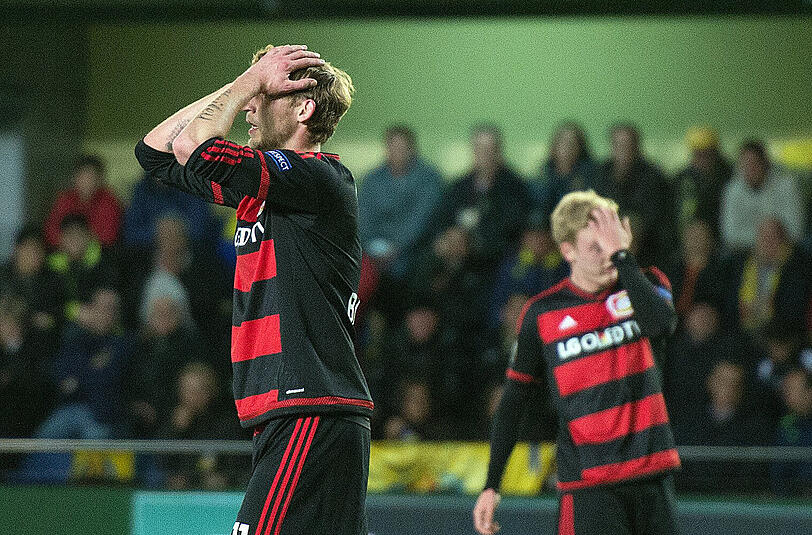 Die Reaktion von Stefan Kießling war sinnbildlich für das Spiel der Bayer-Elf gegen Villarreal.