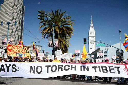 Demonstranten protestieren in San Francisco