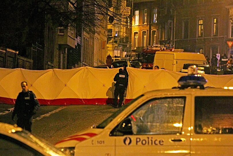 Bilder aus Verviers: Bei einem Anti-Terroreinsatz kamen am Donnerstagabend zwei Menschen ums Leben.