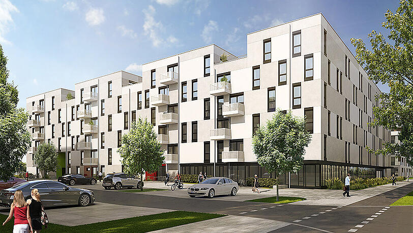So soll er mal aussehen: Der GEWOFAG-Neubau an der Arnulfstraße. So soll er mal aussehen: Der GEWOFAG-Neubau an der Arnulfstraße.