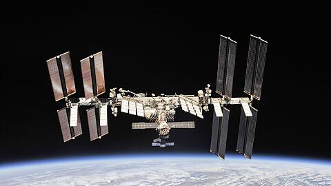 Blick auf die Internationale Raumstation (ISS).