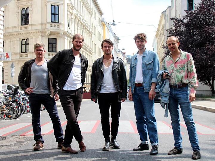 Lukas Hasitschka, Marco Michael Wanda (eigentlich Michael Marco Fitzthum), Manuel Christoph Poppe, Christian Hummer und Reinhold Weber sind Wanda.