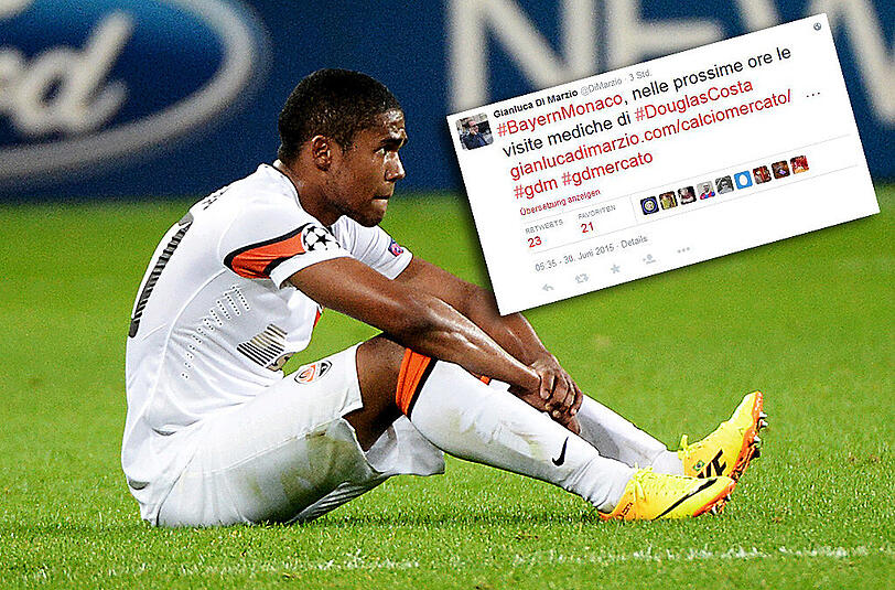Auch auf Twitter machte der Medizin-Check von Douglas Costa in München die Runde.