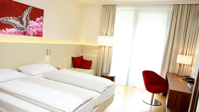 Hier lässt sich's leben: Doppelzimmer im Karawankenhof.