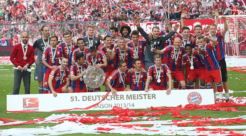 So sehen Sieger aus! Die Bayern gewinnen den 24. Meistertitel