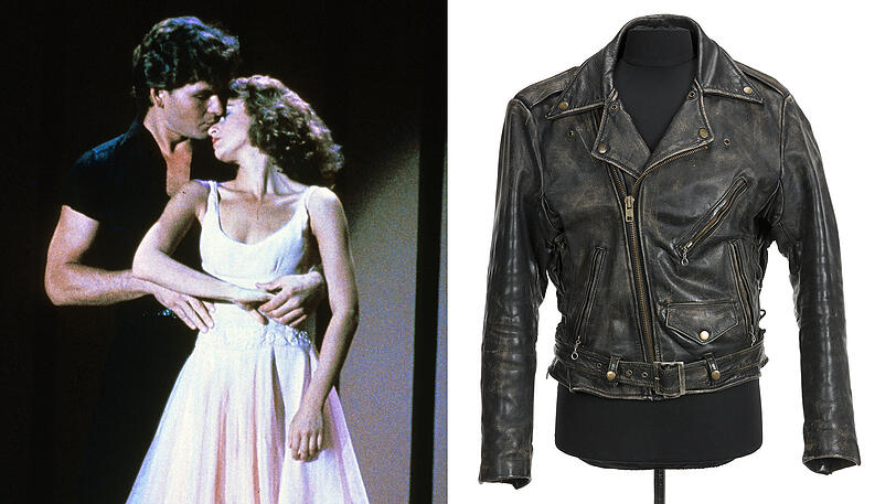 Die schwarze Lederjacke, die Patrick Swayze in dem Tanzfilm "Dirty Dancing" (1987) trug, wurde für über 62.000 Euro versteigert - das ist deutlich mehr als der Schätzpreis von 6.000 Dollar...