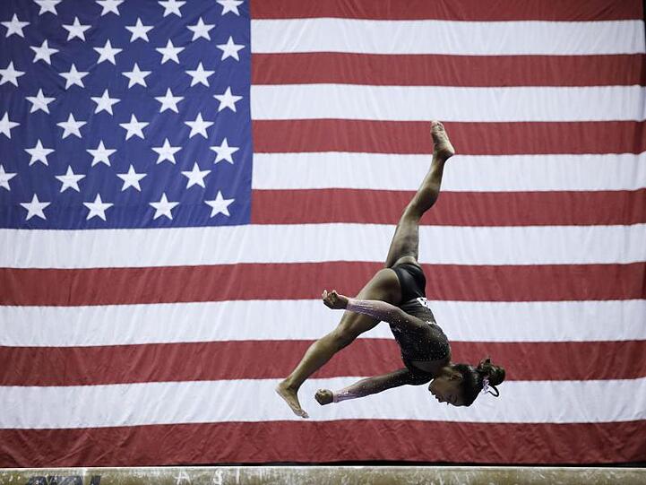 Turnerin Simone Biles sorgte bei den US-Meisterschaften für Furore.
