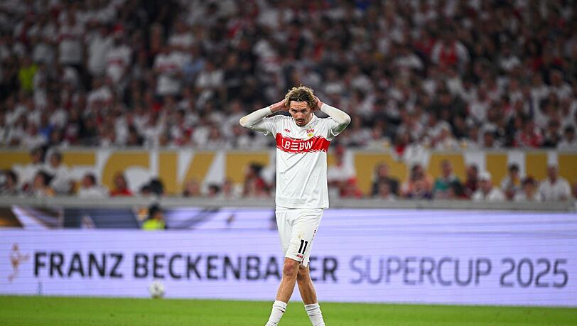 Nick Woltemade blieb im Supercup gegen seinen Wunschverein FC Bayern ohne Treffer.
