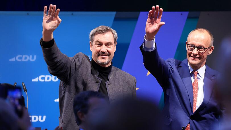 Markus Söder und Friedrich Merz wollen auf dem CSU-Parteitag wieder Einigkeit demonstrieren. (Archivfoto) Markus Söder und Friedrich Merz wollen auf dem CSU-Parteitag wieder Einigkeit demonstrieren. (Archivfoto)