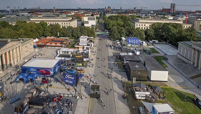 Der Open Space der IAA 2021 am Königsplatz.
