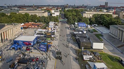 Der Open Space der IAA 2021 am Königsplatz.