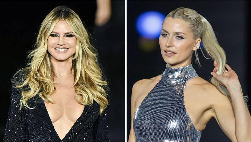 Heidi Klum (l.) und Lena Gercke z&auml;hlten zu den vielen Stars in Paris.