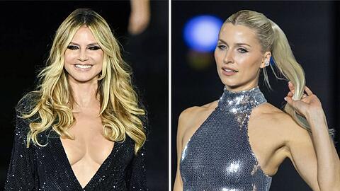 Heidi Klum (l.) und Lena Gercke z&auml;hlten zu den vielen Stars in Paris.