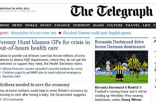 "Deutsche Dominanz": so schätzt's es der britische Telegraph ein