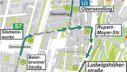 Die StadtBus-Linie 136 fährt ab Montag, 7. Oktober, fahren die Busse von der bisherigen Endhaltestelle
am U-Bahnhof Aidenbachstraße weiter zum Neubauquartier „Südseite“. Die StadtBus-Linie 136 fährt ab Montag, 7. Oktober, fahren die Busse von der bisherigen Endhaltestelle
am U-Bahnhof Aidenbachstraße weiter zum Neubauquartier „Südseite“.