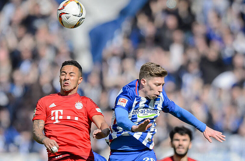 Thiago Alcantara: Note 4. Gute Chance frei vor Kraft, schoss den Hertha-Torwart an (22.). Vertändelte hin und wieder den Ball, sorgte aber im Großen und Ganzen für Ordnung und Stabilität. Taktisches Foul (Ringergriff) nach 77 Minuten, dafür Gelb.