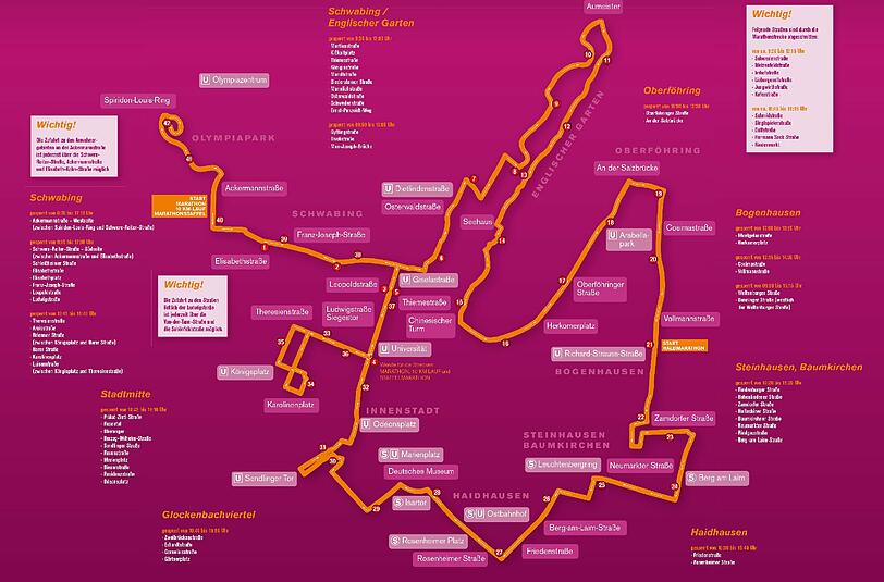 So verläuft am Sonntag der Marathon!