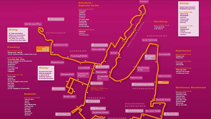 So verläuft am Sonntag der Marathon! So verläuft am Sonntag der Marathon!