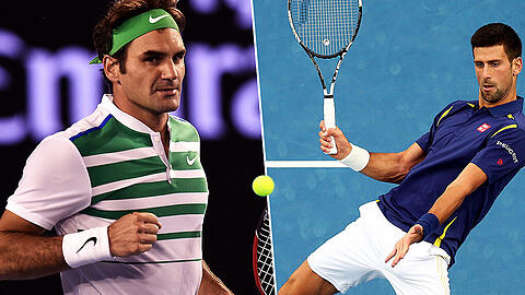 Roger Federer (l) und Novak Djokovic sind in der nächsten Runde in Melbourne