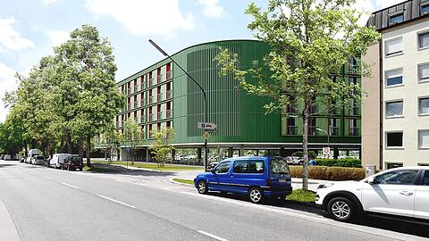 Am Reinmarplatz in Nymphenburg üerbaut die Gewofag einen öffentlichen Parkplatz mit 144 bezahlbaren Wohnungen.