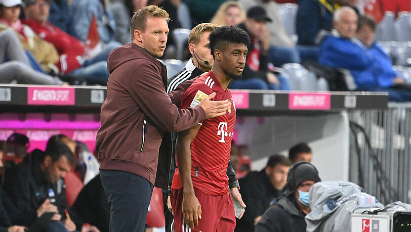 Julian Nagelsmann mit Kingsley Coman.
