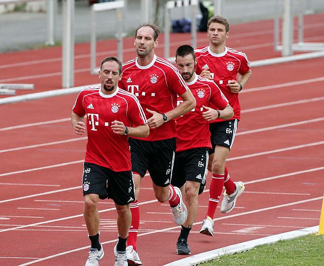 FC Bayern: Olympiapark: Die Bayern beim Laktattest - die Bilder! - FC Bayern - Abendzeitung München