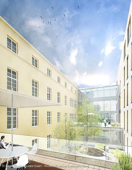 So könnte der neue Übergang zwischen Alt- und Neubau aussehen.