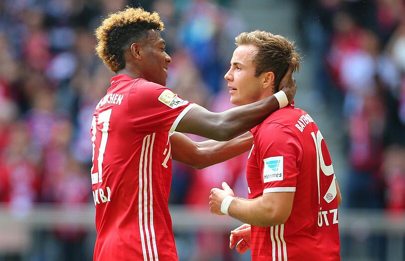 Kingsley Coman, Note 2: Fixpunkt in der Bayern-Offensive, fast jeder Angriff lief über seine rechte Seite. Der 19-Jährige kann ja schon so viel - nur Kopfbälle muss er noch lernen: Setzte Boatengs Flanke aus kurzer Distanz an die Latte (37.). Humpelte, als er ausgewechselt wurde.