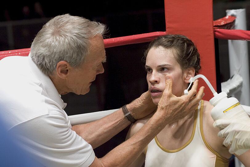 Unbeirrbar: Maggie (Hilary Swank) h&auml;lt an ihrem Ziel fest. Frank (Clint Eastwood) unterst&uuml;tzt sie dabei.