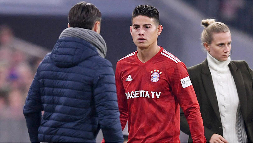 Gesprächsbedarf? Bayern-Trainer Niko Kovac (li.) und James. Gesprächsbedarf? Bayern-Trainer Niko Kovac (li.) und James.