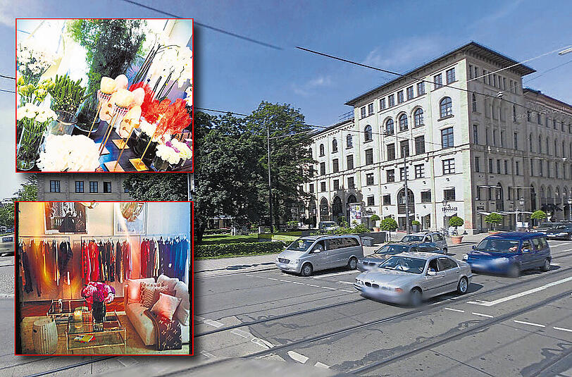 In diesem Prachtbau neben der Bar München in der Maximilianstraße rechnet wohl niemand mit Second-Hand-Sachen.
