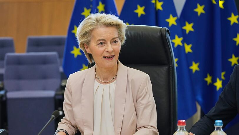 Ursula von der Leyen bei einem Treffen mit Industrievertretern.