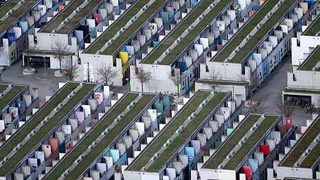 Wohnen in M&uuml;nchen ist besonders teuer, Wohnheimpl&auml;tze f&uuml;r Studenten wie hier im Olympischen Dorf sind begehrt. (Symbolbild)