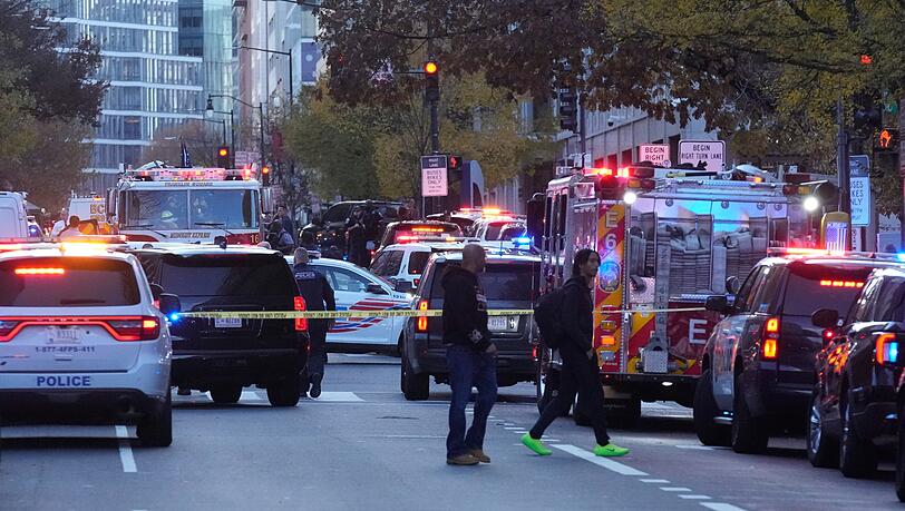 Mitten in der Washingtoner Innenstadt sind am Tag vor Thanksgiving Schüsse gefallen.