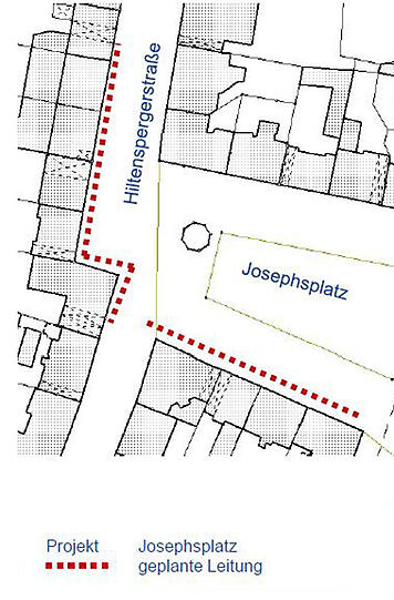 Die Bauarbeiten am Josephsplatz beginnen am 20.04.