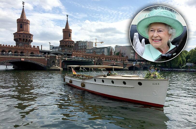 Schaulustige können am Mittwoch die Queen dabei beobachten, wie sie mit Bundespräsident Gauck auf der "Ajax" über die Spree schippert.