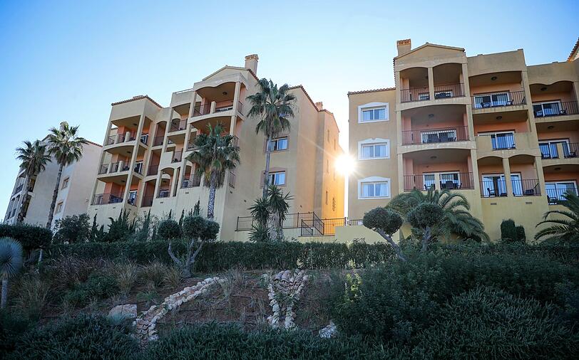Sonne über dem Mannschaftshotel der Löwen in Spanien.