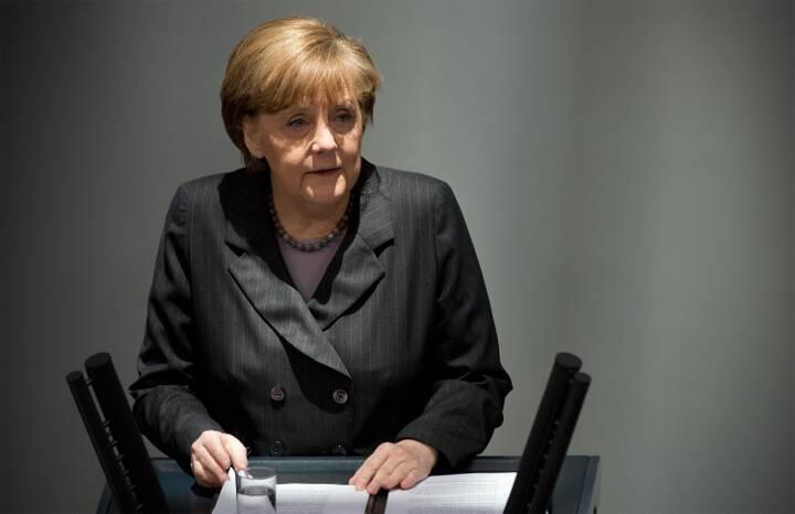 Bundeskanzlerin Angela Merkel bei der Regierungserklärung