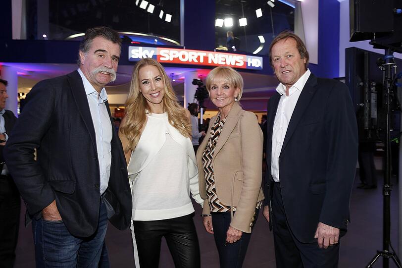 Heiner Brand, Silvia Walker, Christa Kinshofer und Erich Kühnhackl