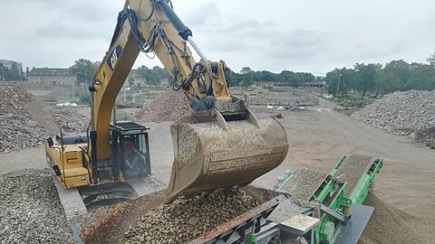 Auf dem Gelände der Bayernkaserne entsteht ein neues Stadtviertel. Dafür wird Beton recycelt.