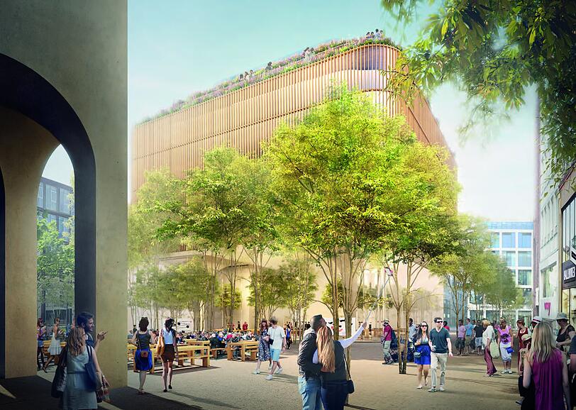 Der Entwurf von Star-Architekt Norman Foster sieht ein spektakuläres Gebäude vor für den heute unattraktiven Platz.