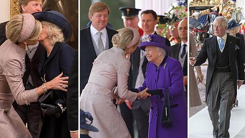 Máxima küsst sich durch die Royals. Die Bilder vom Empfang in London...