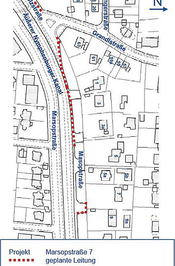 Das neue Stromprojekt in der Marsopstraße.