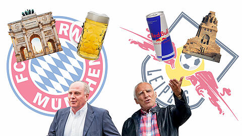 München gegen Leipzig &ndash; oder übersetzt: Bier gegen Red Bull, Siegestor gegen Völkerschlachtdenkmal und Hoeneß gegen Mateschitz.