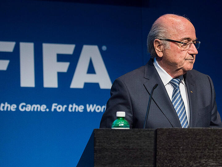 Joseph Blatter während der FIFA-Pressekonferenz am 2. Juni.