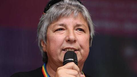 Rita Braaz, "Letra"-Fachfrau und ehemalige CSD-Sprecherin, kandidiert 2020 für die Linken, statt für die Rosa Liste.