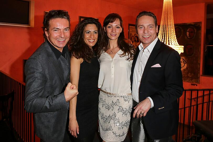 Pascal Breuer mit Freundin Loredana La Rocca und Bruder Jacques mit Ehefrau Viola Wedekind